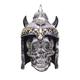 Skull with Viking Helmet Liquor Decanters Whiskey Vodka Crystal Skull Head Decanter Set 450ml (15oz) (Viking)