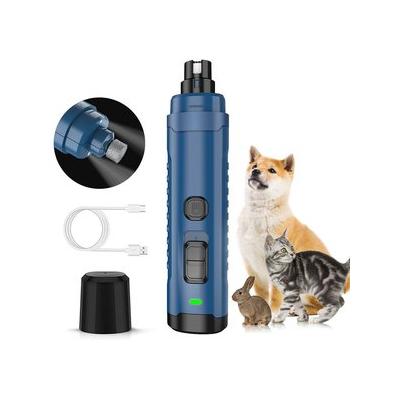 PATPET 2 LED Quiet Medium & Large Dog & Cat Nail Grinder, Blue