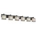 Justice Design Group Clouds 55 Inch 6 Light Bath Vanity Light - CLD-8926-10-MBLK