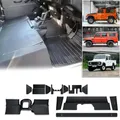 Tapis de sol en Tpe pour Land Rover Defender 90 & 110 TDi300 TD5 intérieur de voiture noir console