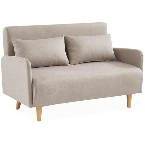 2-Sitzer Sofa, Polyester, Beige – Beige – Sweeek