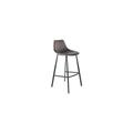 Tabouret de bar en velours gris