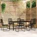 vidaXL Patio Dining Set Outdoor Dining Set Garden Table and Chair Set Black