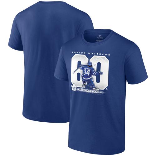 Auston Matthews Toronto Maple Leafs Fanatics T-Shirt mit großem Torrekord, Blau, für Herren