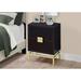 Everly Quinn 2 - Drawer Nightstand Wood in Black | 24 H x 18 W x 13 D in | Wayfair 897A31120C644F2FA9531E9B01306359