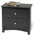 Red Barrel Studio® 2 - Drawer Nightstand in Black Wood in Black/Brown | 22 H x 16 W x 23 D in | Wayfair 7C574449765343C8B71004F4AD5FBC47