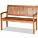 Red Barrel Studio® Wooden Garden Outdoor Bench Wood/Natural Hardwoods in Brown/White | 36 H x 25 W x 50 D in | Wayfair