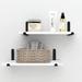 Latitude Run® White Floating Shelves Wall Mounted 2pcs in Brown/White | 4.5 H x 16.5 W x 5.7 D in | Wayfair 8719AEEACEA24A69842703477EFD54C4