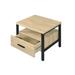 Latitude Run® 1 - Drawer Nightstand in Oak Wood/Metal in Brown | 19 H x 20 W x 16 D in | Wayfair 42CB3E96696B4296BAC6802064DD55B8