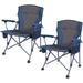 Arlmont & Co. Lamarus Folding Camping Chair Metal in Blue/Gray | 37 H x 27 W x 27 D in | Wayfair 0854DB997D7B4E2A8187446153B2D25B