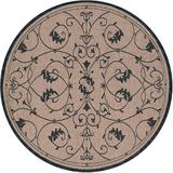 Black/Brown 90 x 90 x 0.03 in Area Rug - Red Barrel Studio® Dorothy Indoor/Outdoor Area Rug, 7'6" Round, Cocoa-Black | Wayfair