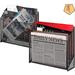 GN109 File Organizer Desktop Vertical Compartments, Steel Mesh 3-Slot Sorter For Home & Office Use, 2 Pack Metal in Black | Wayfair