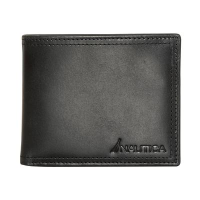 Nautica Men's Logo Passcase Wallet Black, OS