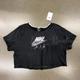 Nike Tops | Nwt Nike Air Dn4970-010 Women's Nsw Sportswear Mesh Crop Top Black White Size 1x | Color: Black/White | Size: 1x