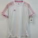 Adidas Tops | Adidas Women's Ultimate Training Soccer Jersey Heat Dry, White Size Small | Color: Pink/White | Size: S