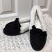 Jessica Simpson Shoes | Black & Wht Fur Indoor/Out Slippers S 6/7 | Color: Black/White | Size: S 6/7