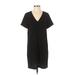 FELICITY & COCO Casual Dress - Shift: Black Solid Dresses - Women's Size Small