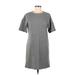 BP. Casual Dress - Shift Crew Neck Short sleeves: Gray Print Dresses - Women's Size Medium