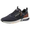 Sneaker DOCKERS BY GERLI, Herren, Gr. 45, blau (navy, cognac), Textil, Lederimitat, sportlich, Schuhe, Freizeitschuh, Schnürschuh, komfortabler Schuhweite G (=weit), Topseller