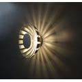 LED Wandleuchte LUCE DESIGN "Flare 9017" Lampen Gr. Ø 35 cm Höhe: 12,5 cm, silberfarben LED Wandleuchten