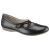 Riemchenballerina JOSEF SEIBEL "Fiona", Damen, Gr. 42, schwarz, Leder, klassisch, Schuhe Riemchenballerina, Festtagsschuh, Slipper, Komfortschuh mit überkreuztem Gummizug