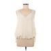 Zara Basic Sleeveless Blouse: Ivory Tops - Women's Size Medium