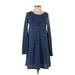 Old Navy Casual Dress - Sweater Dress: Blue Marled Dresses - Women's Size Small