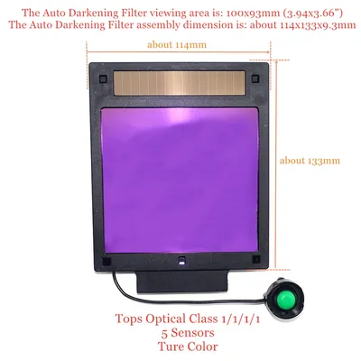 Masque de soudage à commande numérique obscurcissement automatique 9810 Ture vue des couleurs