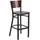 Flash Furniture XU-DG-60118-MAH-BAR-MTL-GG HERCULES Series Black Decorative Cutout Back Metal Restaurant Barstool - Mahogany Wood Back &amp; Seat