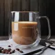 Tasse à café à Double paroi avec poignée tasse à thé en verre avec isolation pour boire du lait