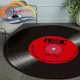 Tapis Rond 3D en Forme de Disque Vinyle avec Musique Personnalisée Produit Rétro à la Mode pour