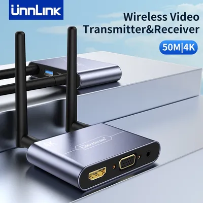 Unnexhaus- Dongle TV sans fil 4K récepteur VGA Wi-Fi 5G 50m HDMI téléphone portable vers