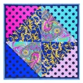 POBING-Foulard Carré Uni Imprimé à Pois de Cajou pour Femme Petit Hijab Bandana Espagne 60cm