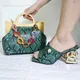 Doershow nouveau venu AssressentiFemmes Chaussures et Sac Set Décoré vert NigWin Chaussures et Sac