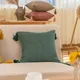 Housse de coussin unie avec glands taie d'oreiller décorative pour la maison pour canapé