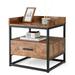 Costway 3-tier Nightstand with Drawer and Raised Top Baffles