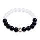 KUZZOI - KUZZOI Bracelet Hommes Yin Yang Symbole Perles avec Onyx en Argent Sterling 925 1 unité