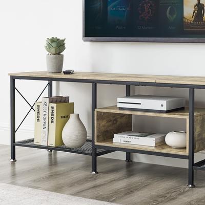 VECELO Large TV Console and TV Cabinet Industrial Entertainment Center for TVs up to 77, TV Stand