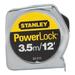 Powerlock Tape Rules 1/2 in Wide Blade 12 ft x 1/2 in Inch Single Sided Silver/Yellow | Bundle of 2 Each