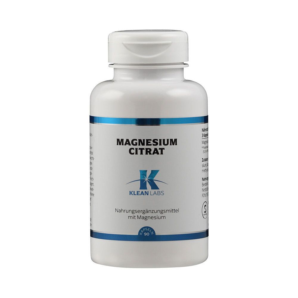 Magnesium Citrat Klean Labs Kapseln 90 St