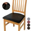 KBOOK 1/2/4Pcs PU Leather Cover for Dining Chair Waterproof Dining Chair Slipcover Protctor Black