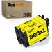 2 Pack 220XL Yellow Remanufactured Ink Cartridge Replacement for Epson 220XL T220XL use for Epson Workforce