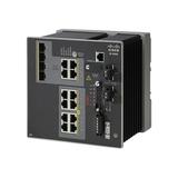 Cisco Industrial Ethernet 4000 Series - Switch - managed - 8 x 10/100 + 4 x combo Gigabit SFP - DIN rail mountable - DC power