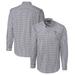 Men's Cutter & Buck Charcoal Mississippi State Bulldogs Easy Care Stretch Gingham Long Sleeve Button-Down Shirt