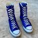 Converse Shoes | Converse Blue Glitter Calf High Top Sneaker | Color: Blue | Size: Unisex Men 7.5 / Women's 9.5