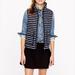 J. Crew Jackets & Coats | J. Crew 02727 Womens Navy Striped Full Zip Down Puffer Vest M Medium | Color: Blue/White | Size: M