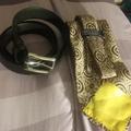 Polo By Ralph Lauren Accessories | - Polo Ralph Lauren Silk Tie & Belt Sz 42x1.5 $49 | Color: Black/Gold | Size: Belt Sz 42x1.5