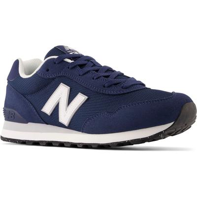 Sneaker NEW BALANCE "ML 515", Gr. 40,5, blau (navy, weiß), Leder, Textil, sportlich, Schuhe