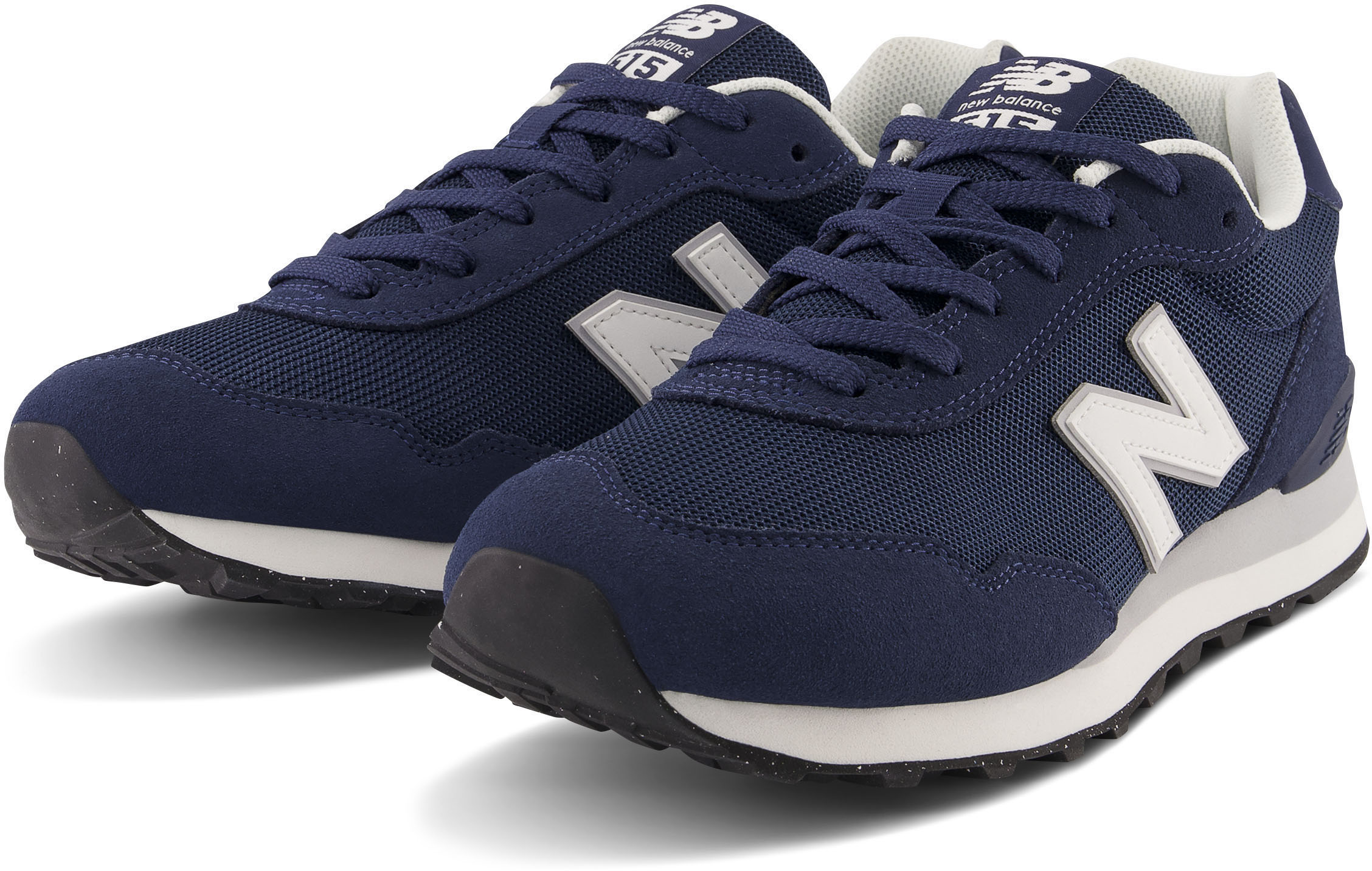 Sneaker NEW BALANCE "ML 515", Damen, Gr. 44, blau (navy, weiß), Leder, Textil, Schuhe Sneaker