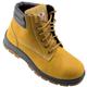 Unbreakable Mens Comet Leather Safety Boots Work Waterproof Boots Steel Toe Cap Lightweight S3 SRC Slip Resistant Working Ankle Footwear, Honey, 4